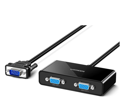 Akcesoria UGREEN 40254 Rozdzielacz wideo VGA do 2x VGA - 1m czarny
